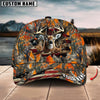 BlueJose Americam Flag Hunting Deer Crack Camo Pattern Multicolor Option Personalized Cap