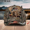 BlueJose Americam Flag Hunting Moose Crack Camo Pattern Multicolor Option Personalized Cap