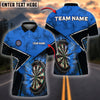 BlueJose Darts Dartboard Broken Smoke Pattern Personalized Name, Team Name 3D Shirt (4 Colors)