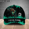 BlueJose Billiards Ball 8 Fire Dragon Personalized Name Cap (4 Colors)