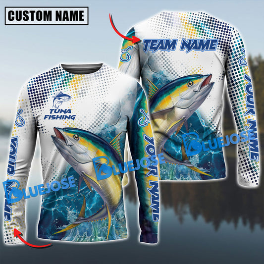 Bluejose Tuna Fishing Jersey Custom Name & Team Name 3D Shirts