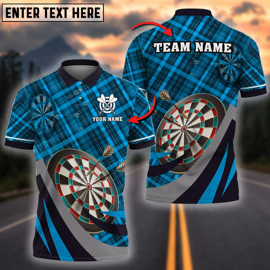 BlueJose Darts Caro Pattern Xmas Style Personalized Name, Team Name Shirt (4 Colors)