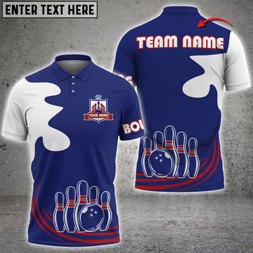 BlueJoses Bowling American Customized Name, Team Name 3D Shirt