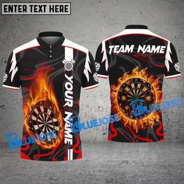 BlueJose Darts Vengeful Flame Personalized Name, Team Name 3D Shirt (4 Colors)