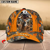 BlueJose Hunting Orange Camouflage Multioption Personalized Name 3D Cap (Deer, Moose, Elk, Boar, Bear)