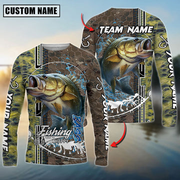 BlueJose Bass Fishing Skin Sport Jersey Custom Name & Team Name Shirts