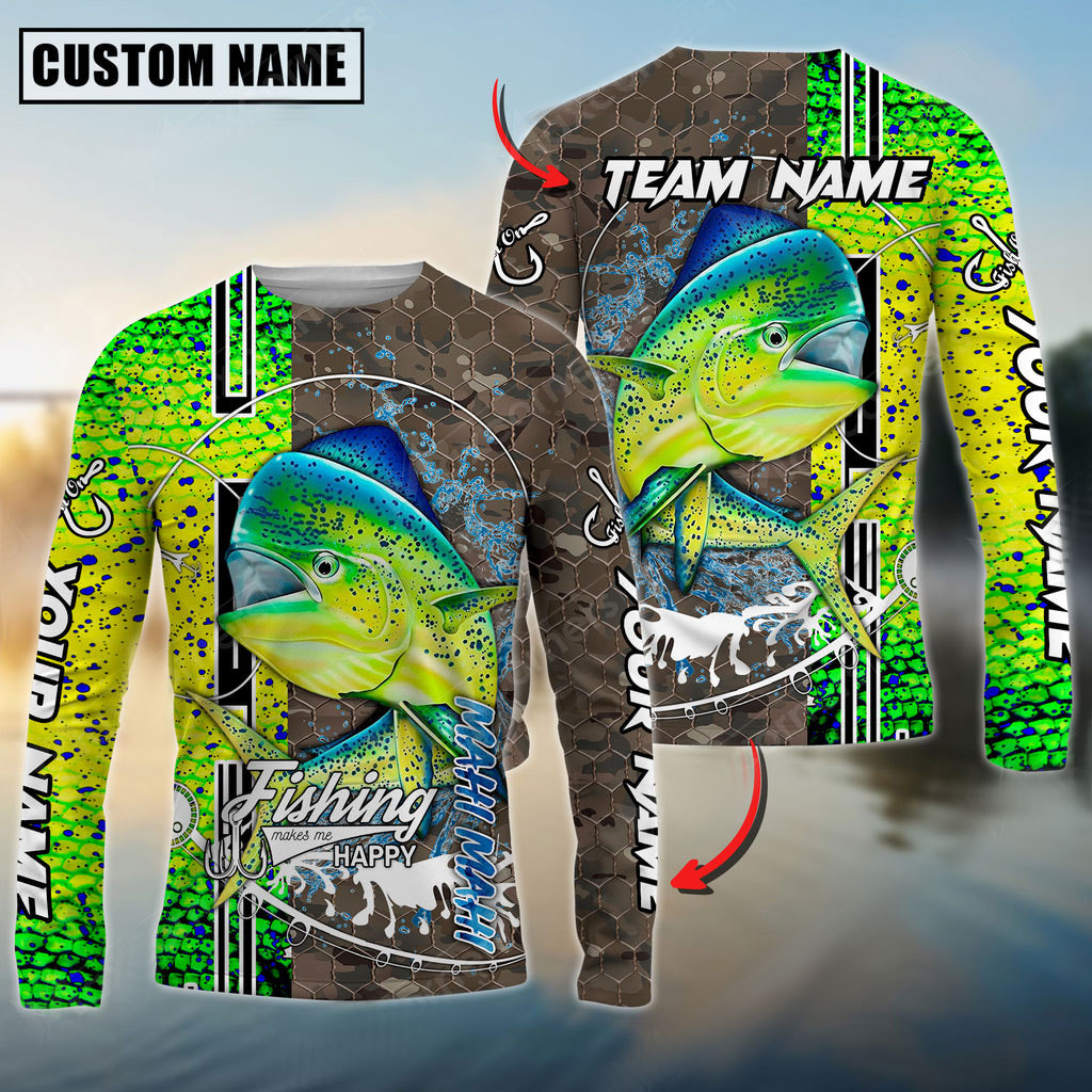 BlueJose Mahi-Mahi Fishing Skin Sport Jersey Custom Name & Team Name S ...