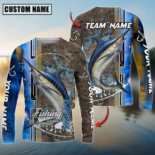 BlueJose Marlin Fishing Skin Sport Jersey Custom Name & Team Name Shirts