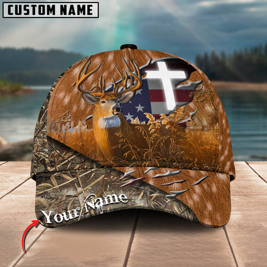 BlueJose Hunting Premium Patriotic Wild Hunting Multicolor Personalized Cap