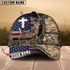 BlueJose Premium American Patriotic Deer Hunting Multicolor Personalized Cap