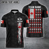 BlueJose Darts Retro Canada Flag Black Personalized Name, Team Name Shirt