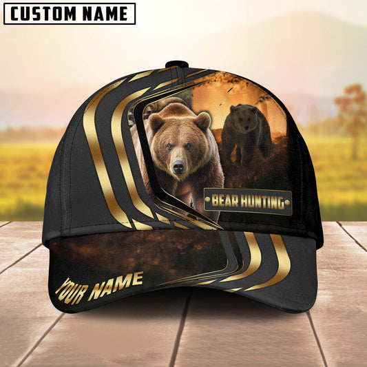 BlueJose Bear Hunting Forest Premium Personalized Cap ( 2 Colors )