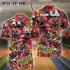 BlueJose Bowling Funny Skull Colorful Graffiti Personalized Name, Team Name 3D Shirt (4 Colors)