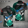 BlueJoses Bowling And Pins Hexagam Crack Multicolor Customized Name 3D Shirt ( 4 Colors )