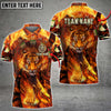 BlueJose Darts Tiger Flame Personalized Name, Team Name 3D Shirt (4 Colors)