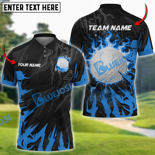 BlueJose Golf Break The Darkness Customized Name, Team Name 3D Shirts (4 Colors)