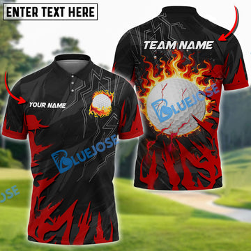 BlueJose Golf Break The Darkness Customized Name, Team Name 3D Shirts (4 Colors)