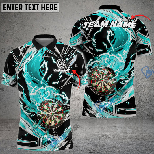 BlueJose Darts Thunder Wind Aura Personalized Name, Team Name 3D Shirt (4 Colors)