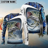 Bluejose Inshore Slam Redfish, Trout, Snook Customize Name 3D Hoodie