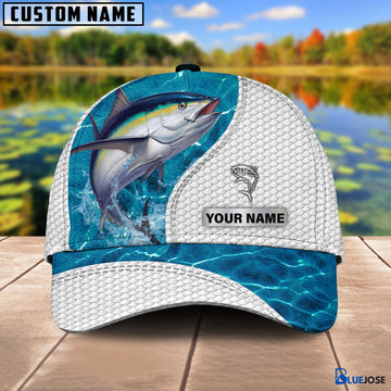 BlueJose Custom Name Tuna Fishing Blue Water Cap