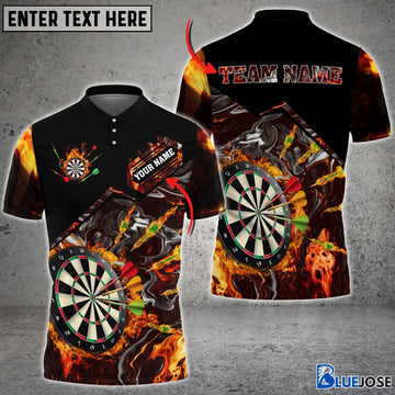 BlueJose Dart Fire Personalized Name, Team Name 3D Shirt