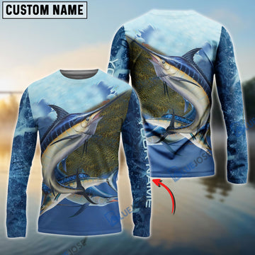 BlueJose Customize Name Marlin Fishing 3D Shirts