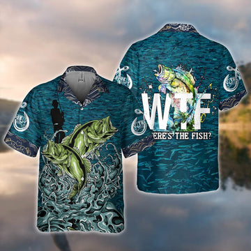 BlueJose Bass Fishing Wtf All Over Print 3D Hawaiian Shirt