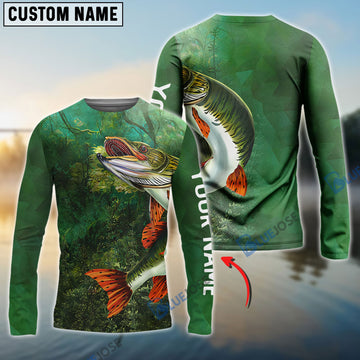 Bluejose Custom Musky Fishing Jerseys, Personalized Muskie Fishing Performance Fishing Shirts