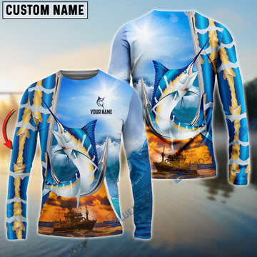 BlueJose  Customize Name 3D Fishing Shirts