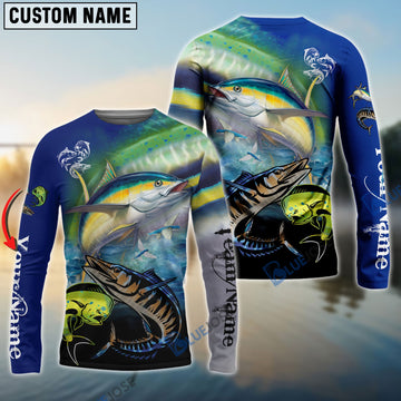 BlueJose Love Fishing Customize Name, Team Name 3D Shirts