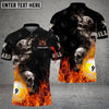BlueJose Skull On Fire Billiard Personalized Unisex Shirt