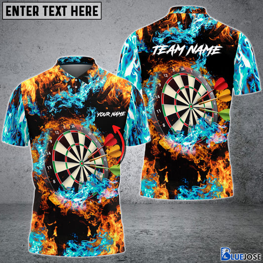BlueJose Dart Fire & Water Personalized Name 3D Shirt