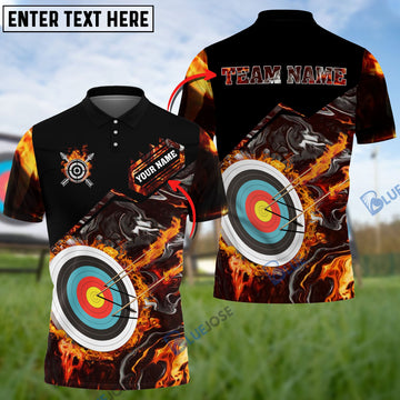 BlueJose Archery Fire Personalized Name 3D Shirt