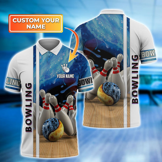 BlueJose Bowling Lover Personalized Name 3D Shirt