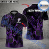 BlueJose Bowling And Pins Crack Glass Pattern Multicolor Customized Name 3D Shirt (6 Colors)