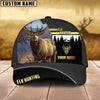 BlueJose Elk Hunting Forest Pattern Multicolor Personalized Name 3D Cap ( 2 Colors )