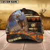 BlueJose Deer Hunting Forest Pattern Multicolor Personalized Name 3D Cap ( 2 Colors )