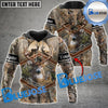 BlueJose Personalized Name Wilderness Deer Hunting Leather Pattern 3D Shirts ( 3 Colors )