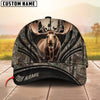 BlueJose Moose Hunting Line Camo Pattern Personalized Name Cap ( 5 Colors )