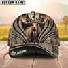 BlueJose Moose Hunting Line Camo Pattern Personalized Name Cap ( 5 Colors )