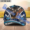 BlueJose Wilderness Moose Hunting Camo Pattern Multicolor Personalized Name 3D Cap (5 Colors)