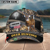 BlueJose Deer Hunting Cross With USA Flag Name Tag Camo Pattern Multicolor Personalized Cap