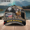 BlueJose Deer Hunting Cross With USA Flag Name Tag Camo Pattern Multicolor Personalized Cap