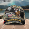 BlueJose Deer Hunting Cross With USA Flag Name Tag Camo Pattern Multicolor Personalized Cap