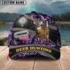 BlueJose Deer Hunting Cross With USA Flag Name Tag Camo Pattern Multicolor Personalized Cap