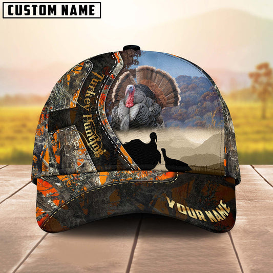 BlueJose Turkey Hunting Orange Camouflage Personalized Cap