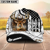 BlueJose Deer Hunting American Flag Camo Pattern Multicolor Personalized Name 3D Cap (4 colors)