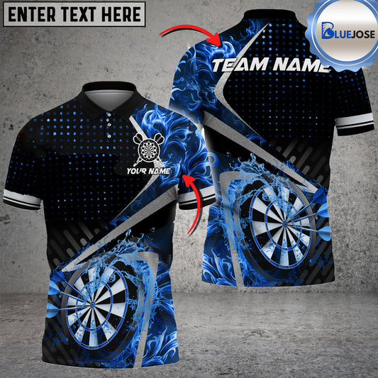 BlueJose Darts Fire Lava Customized Name 3D Shirt (4 Colors)