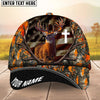 BlueJose Deer Hunting USA Flag Cross Jesus Personalized Cap 3D Printed Multicolor (6 colors)