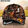 BlueJose Deer Hunting USA Flag Cross Jesus Personalized Cap 3D Printed Multicolor (6 colors)